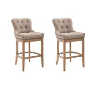 Set 2x taburetes lakewood en tela 55x57x109 cm