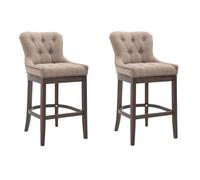 Set 2x taburetes lakewood en tela 55x57x109 cm
