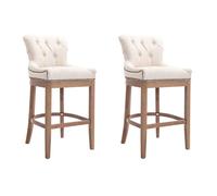 Set 2x taburetes lakewood en tela 55x57x109 cm