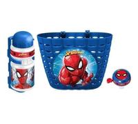 Set 3 Accesorios Bicicleta Disney Spider-Man Cesta Botella y Timbre
