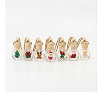 Set 3 ambientadores para coche Navideños | Fragancia Naranja, Jengibre y Canela | frascos decorativos en Vidrio - Modelos Casuali | ambientador para coche Cálido y Speziato