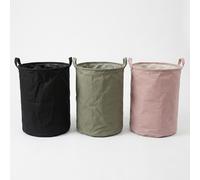 Set 3 Cestos Ropa Sucia Plegables Algodón, Organizador Gran Capacidad, Impermeable con Reforzadas, Bolsa Juguetes Dormitorio Infantil |