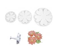 Set 3 Cortador A Expulsión Flores De Nenúfar Eva Decoración Tartas