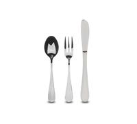 BERGNER Q3460 Set 3 Cubiertos Infantiles en Acero Inoxidable colección Munich Silver Shiny, Plata