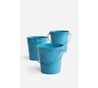 SET 3 CUBOS LATÓN CON ASAS - VARIOS COLORES | D.13,5 X 13 CM - COLOR: AZUL