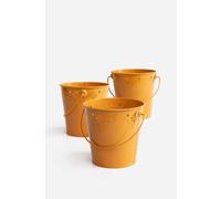 SET 3 CUBOS LATÓN CON ASAS - VARIOS COLORES | D.13,5 X 13 CM - COLOR: NARANJA