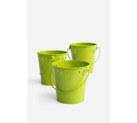 SET 3 CUBOS LATÓN CON ASAS - VARIOS COLORES | D.13,5 X 13 CM - COLOR: VERDE