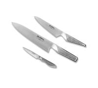 Set 3 cuchillos (G-2, cocinero, 20cm, GS-3, cocinero, 13cm, y GS-38, puntilla, 9cm) Global, G-2338