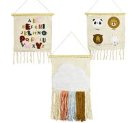 Set 3 Decoración Pared Infantil Baby Boho Algodón 50cm Salón Jardín