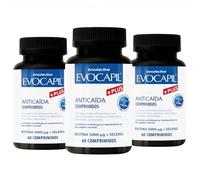 Set 3 Evocapil Plus Vitaminas para el cabello con Biotina, Selenio, Colina, Zinc, 180 comprimidos…