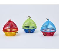 Set/3 jaulas para grillos o grilleras de plástico con Gancho para Colgar y Puerta