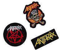 Erik Parches termoadhesivos Anthrax Persistence of Time – Set de 3 para ropa – Merchandising oficial