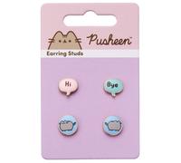 Set 3 pares pendientes Hi Bye Pusheen