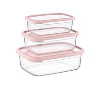 Set 3 Recipientes Herméticos para Alimentos, de Forma Rectangular 7house