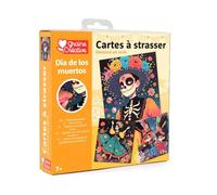 Set 3 tarjetas para decorar con diamantes día de los muertos