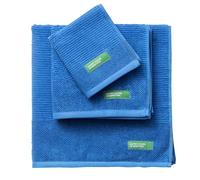 Set 3PCS Toallas de Baño (30x50 + 50x90 + 70x140cm) 450GSM 100% Algodón Azul Benetton