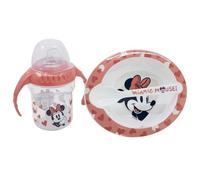 SET 3PCS (VASO ENTRENAMIENTO 250 ML, PLATO Y CUCHARA) MINNIE MOUSE HEART FULL