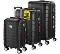 Set 3x maletas rigidas Exopack negro 40l 80l 105l