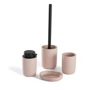 Set 4 Access, SDB, Vaso, Dispensador de jabón, Cepillo WC Pink, 12,7x7,3 cm