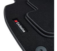 Set 4 Alfombras De Velour Antideslizantes Para Audi A6 GH e-tron 2024 Negro