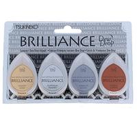 Set 4 Almohadillas de Tinta Brillance Opaca planetario Efecto nacarado