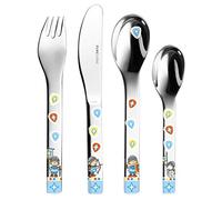 Set 4 cubiertos acero inox.18/10 infantil Miko Caballero. [AB9751]