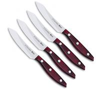 SET 4 CUCHILLOS CHULETEROS DE ACERO INOXIDABLE CON MANGO DE MADERA KOI 3C