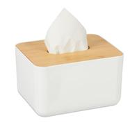 Set 4 dispensadores toallitas baño Portapañuelos cuadrado Cajas pañuelos blanca
