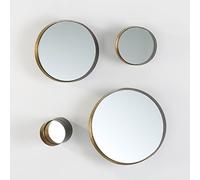 SET/4 ESPEJO 30X8 / 25X8 / 15X8 / 10X15 METAL NEGRO/ORO