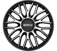 Set 4 Llantas 14" Pulgadas Cubiertas de la Rueda Coche Roma SPC1496SVBK Negro
