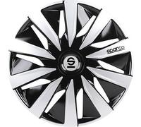 Set 4 Llantas 16" Pulgadas Rueda Coche Lazio SPC1691BKSV Negro Plata Spa