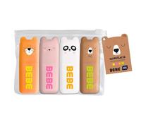Set 4 mini marcadores fluorescentes animalitos BEBE Friends