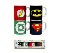 SET 4 MINI TAZAS CERAMICA CAFÉ LOGOS DC COMICS SDTWRN02998
