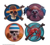 Cinereplicas – Juego de 4 posavasos One Piece #1 – Personajes 1 – Licencia oficial