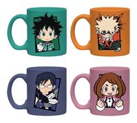 Set 4 Tazas Espresso My Hero Academia Cerámica 150 Mls