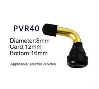 Set 4 Válvulas Goma Doradas para ruedas Disco Tubeless Set 4(4PCS PVR40) | Inclinación 90 grados, ideal llantas disco, para acceso bomba aire, para compacto, negro y oro