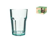 Set 4 Vasos Casablanca De Vidrio Reciclado Transparente Cl 35,5