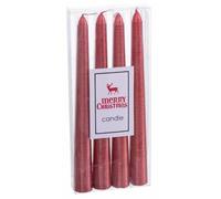 Set 4 Velas Rojo 20 cm