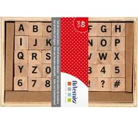 Set 40 Wooden Stamps Alphabet
