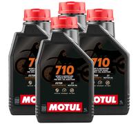 Set 4LT Aceite Motor MOTUL 710 2T 100% Sintético Jaso Fd Ester Road/Off Road