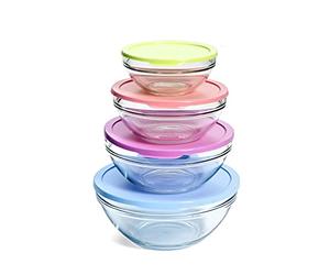 SET 4UD RECIPIENTES CON TAPA DIAM.23/20/17/14CM