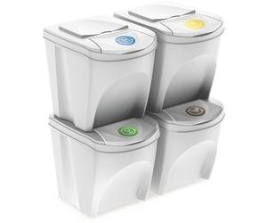 Set 4x25l papeleras reciclaje SORTIBOX - ashen