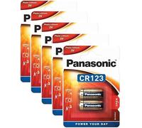 Set 5 Blister x2 Baterías Litio CR123A / CR17345 Original Panas.
