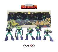 Plastoy Caja tubo Goldorak – 5 figuras soldados de Vega, PVC 7 cm