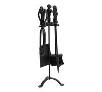 Set 5 herramientas pasa la chimenea de metal negras