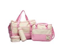 Set 5 kits Bolsa de Mama para Bebe Bolso Maternal Con Gran Capacidad Pink Un tamaño