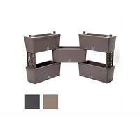 Set 5 Macetas Cuadradas de Jardín Modular Ed Apilables Bloqueo 59 x 23 H 27 CM
