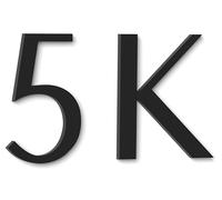 Set 5 Numeraciones Personalizadas en Relieve - Números Adhesivos para Puertas, Numero Habitacion Hotel, Oficinas - H 6 cm - NA03 (Negro, 5x 2 Caracteres)