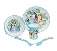 Stor Set vajilla infantil Bluey - Silicona bicolor antideslizante, plato, cuenco, vaso y cubiertos