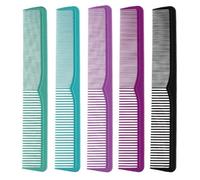 Set 5 Peines Estilismo Antiestáticos Nylon, Doble Punta Resistente Calor | Kit Profesional Corte Pelo, Diseño Ergonómico Cómodo, No se Deforma Fácil, Adecuado Salón Belleza